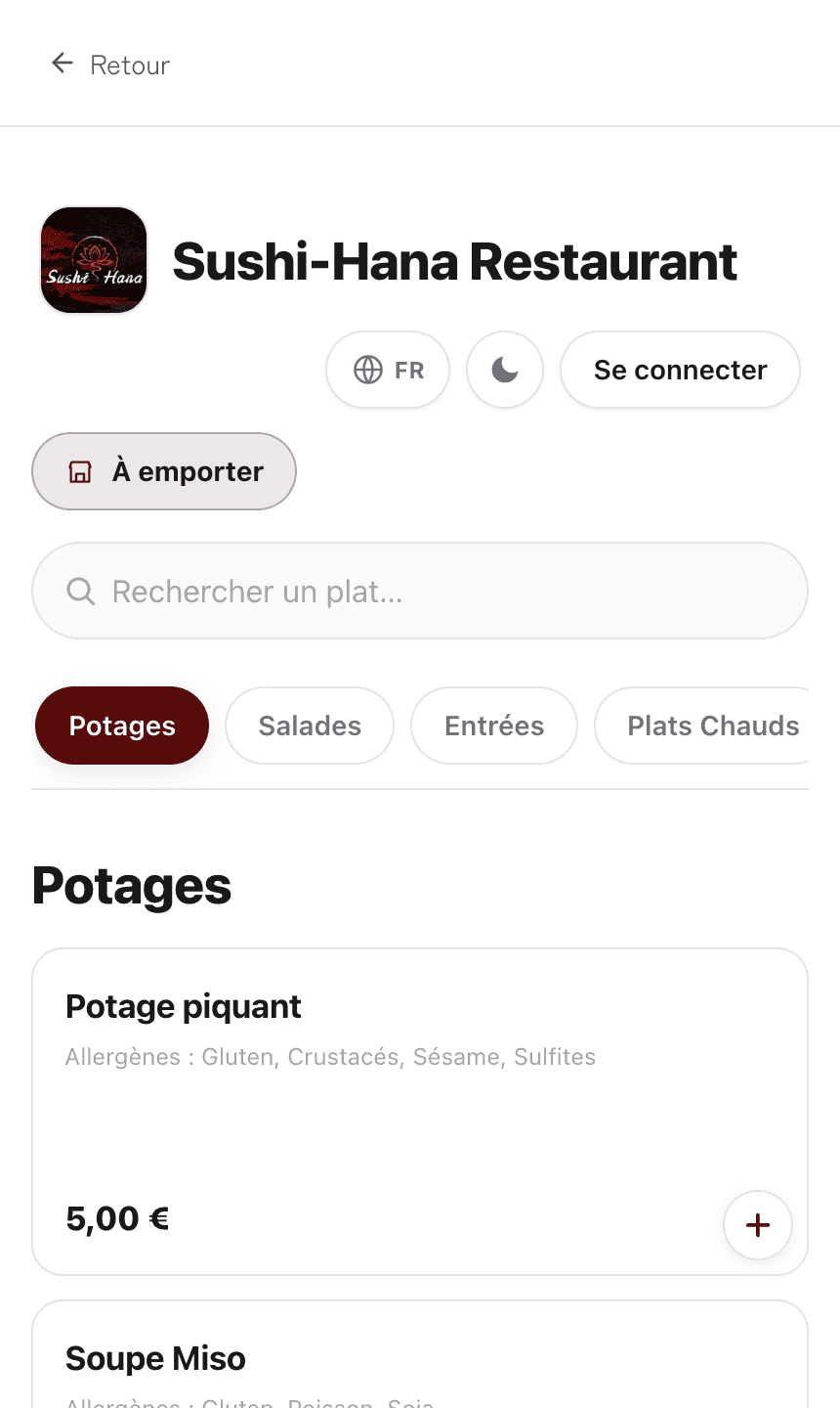 Sushi Hana — Voir leur commande en ligne
